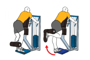 Curl femoral con máquina