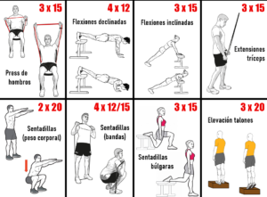 Tabla de ejercicios para perder peso en casa pdf