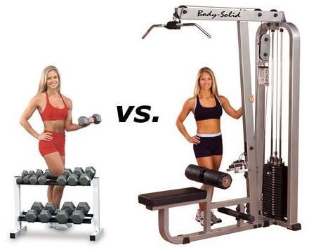 ¿Es más efectivo el entrenamiento con máquinas o pesas libres?